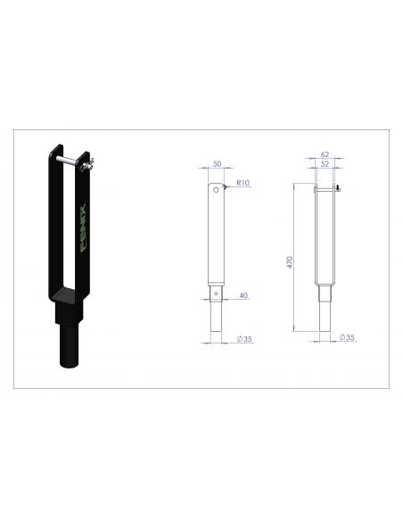 Adapteris santvaroms Fenix AC-522B juodas