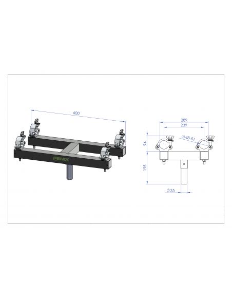 Adapteris santvaroms Fenix AC-533 sidabrinis