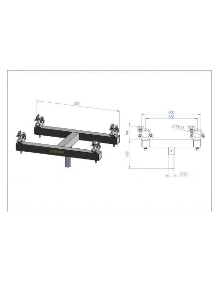 Truss adapter Fenix AC-534 silver