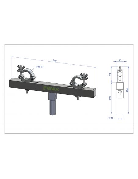 Adapteris santvaroms Fenix AC-535 sidabrinis