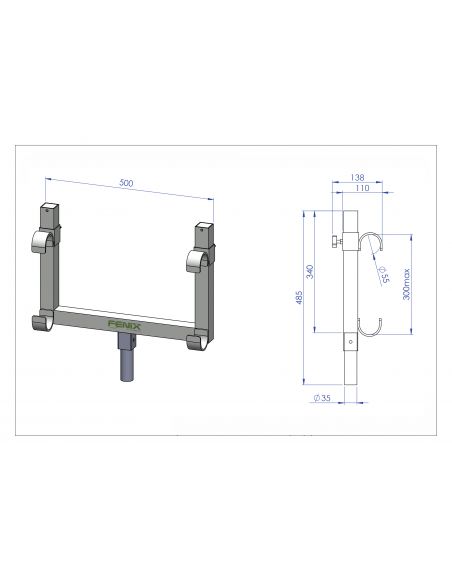 Adapteris santvaroms Fenix AC-590 sidabrinis