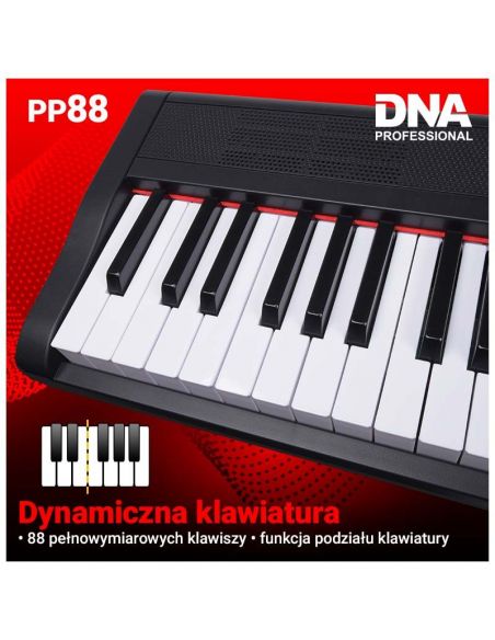 DNA PP 88 pianino cyfrowe pełnowymiarowe keyboard do nauki