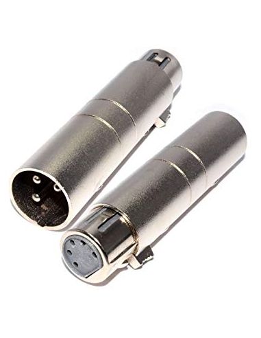 Adapteris XLR/M 3pin - XLR/F 5pin XLR3M-5F