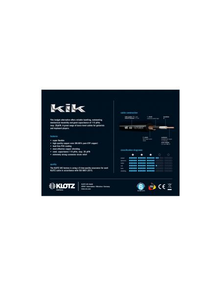 Instrument Cable Klotz KIK3.0PPSW, 3m black