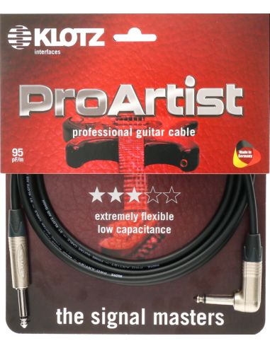 Instrument Cable Klotz Pro Artist PRON030PR, 3m, black