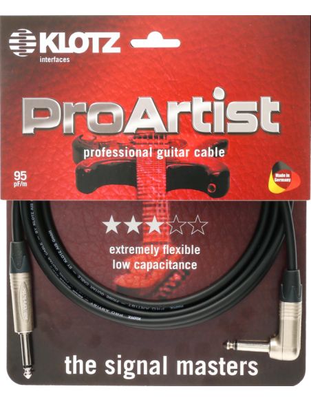 Instrument Cable Klotz Pro Artist PRON030PR, 3m, black