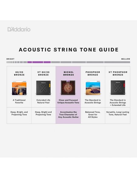 Acoustic Guitar Strings D'addario NB1253