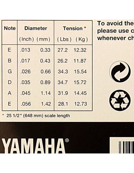 Stygos akustinei gitarai Yamaha FB13