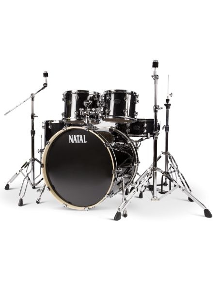 Acoustic Drum Set Natal Arcadia KAR-UF22-BLS Black sparkle