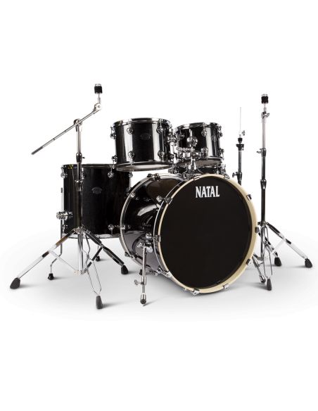 Acoustic Drum Set Natal Arcadia KAR-UF22-BLS Black sparkle