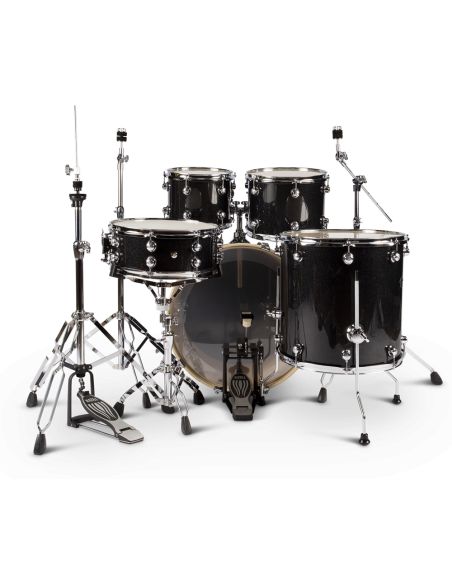Acoustic Drum Set Natal Arcadia KAR-UF22-BLS Black sparkle