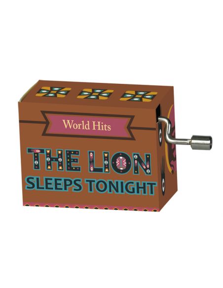 Music box Fridolin "The Lion Sleeps Tonight" in Box "World Hits 1"