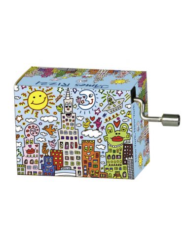 Music box Fridolin "New York" in Box "James Rizzi, New York"