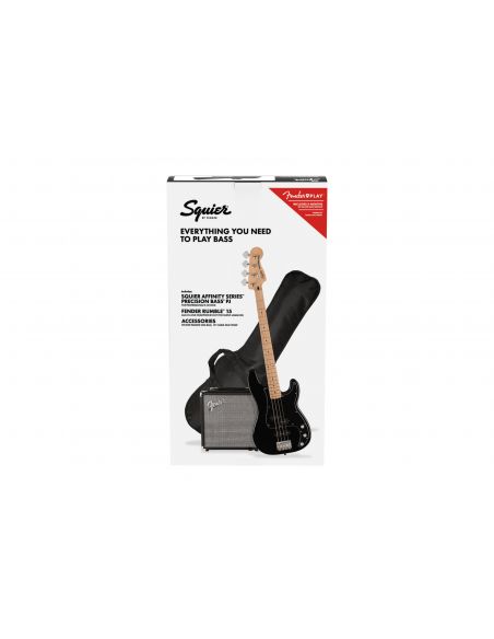 Bosinės gitaros komplektas Fender Aff Bass PJ Pack + Rumble 15, juodas