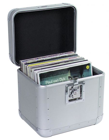 Record Case Roadinger ALU 75/25, rounded, silver