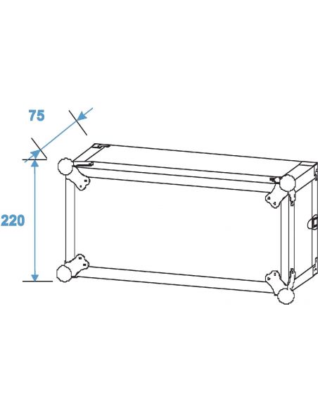 Transportavimo dėžė Roadinger Effect Rack CO DD, 4U, 38cm