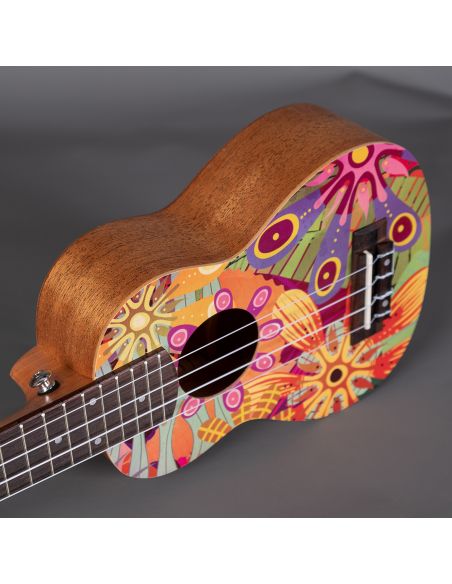 Soprano ukulele Cascha Art Flowers HH 2603