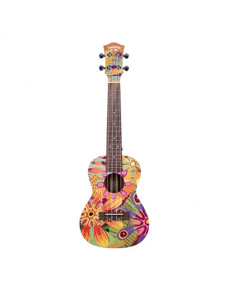 Concert ukulele Cascha Art Flowers HH 2607