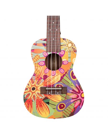 Concert ukulele Cascha Art Flowers HH 2607