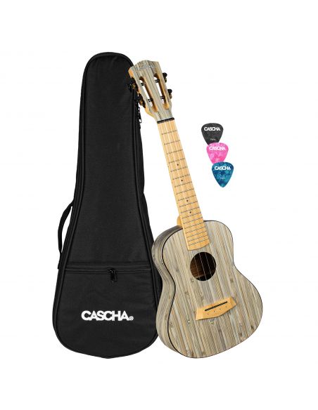 Koncertinė ukulelė Cascha Bamboo Graphite HH 2316