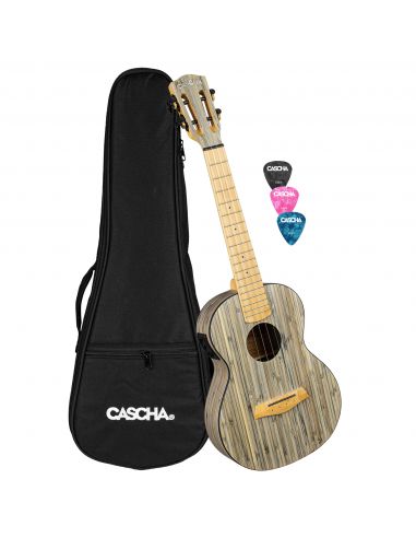 Electroacoustic tenor ukulele Cascha Bamboo Graphite HH 2317E