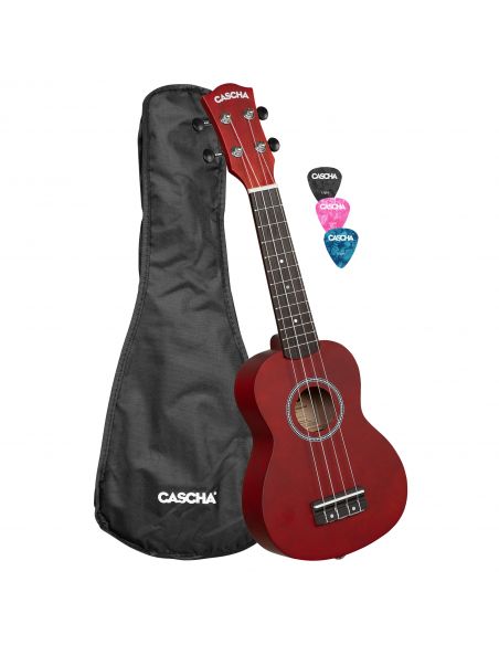 Soprano ukulele Cascha Linden Red HH 3961