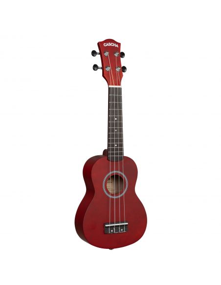 Soprano ukulelė Cascha Linden raudona HH 3961