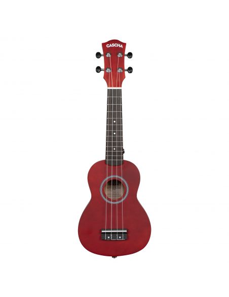 Soprano ukulelė Cascha Linden raudona HH 3961