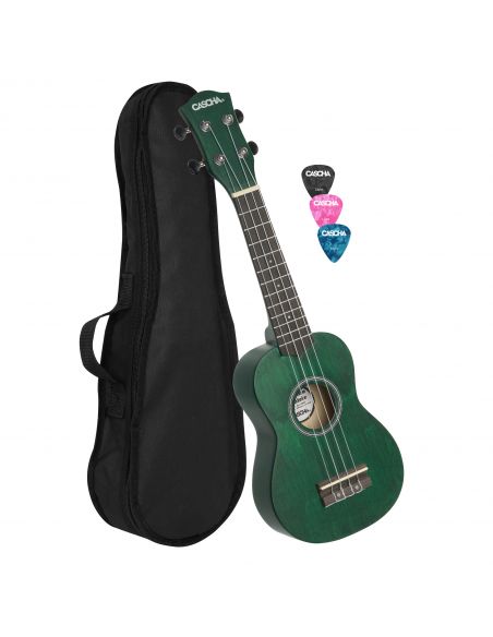 Soprano ukulele Cascha Linden green HH 3963