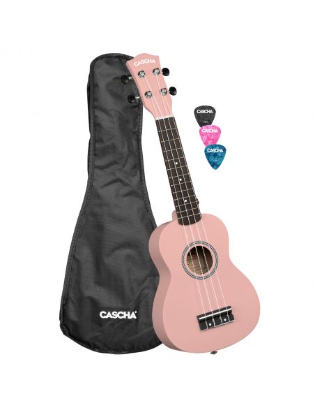 Soprano ukulele Cascha Linden pink HH 3968