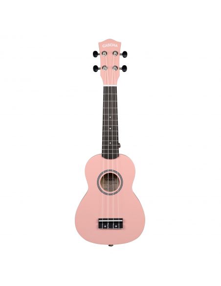 Soprano ukulelė Cascha Linden rožinė HH 3968