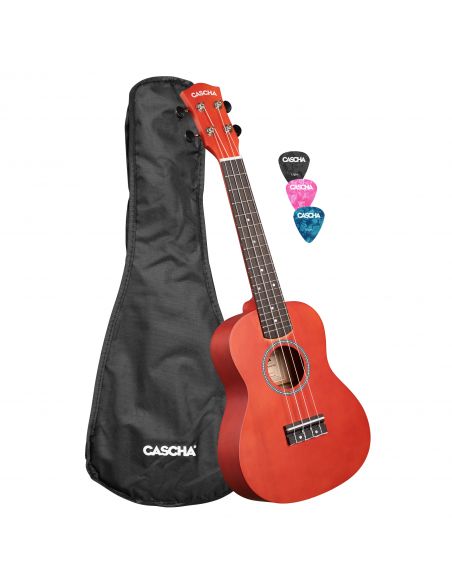 Concert ukulele Cascha Linden red CUC102