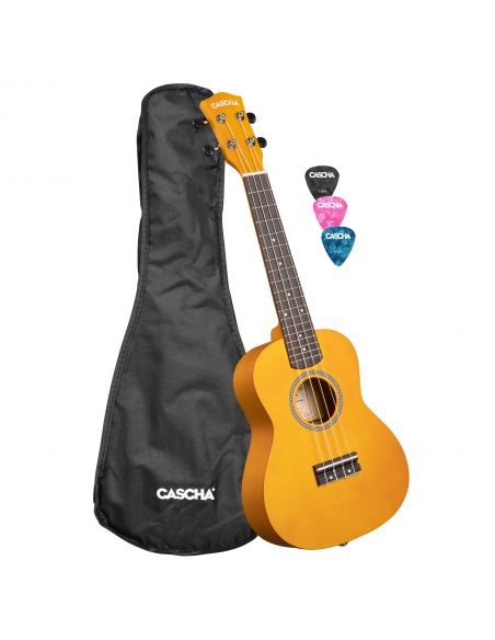 Concert ukulele Cascha Linden yellow CUC105