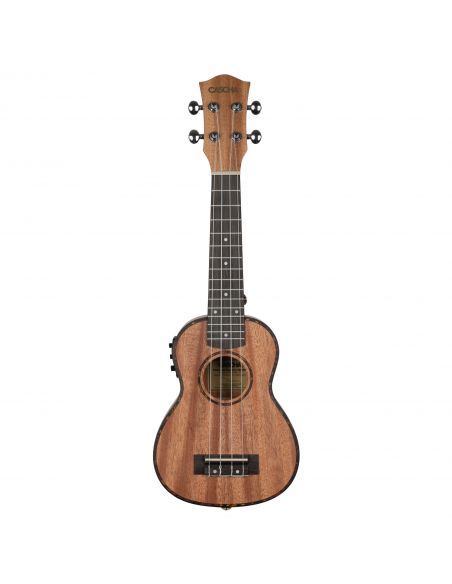 Elektroakustinė soprano ukulelė Cascha Mahogany HH 2026E