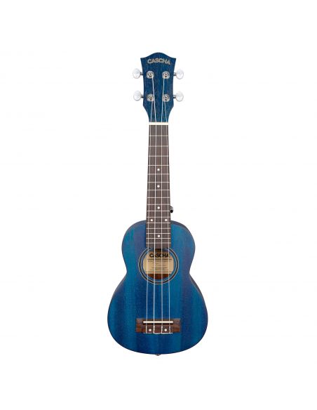 Soprano ukulele Cascha Mahogany blue HH 2266