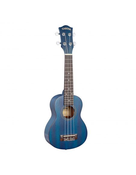 Soprano ukulele Cascha Mahogany blue HH 2266