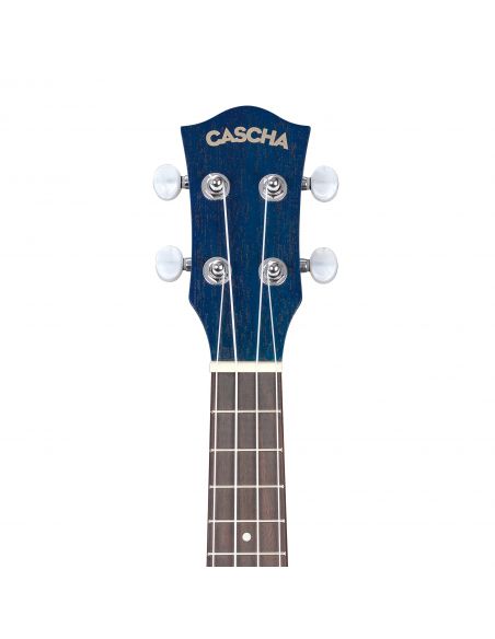 Soprano ukulele Cascha Mahogany blue HH 2266