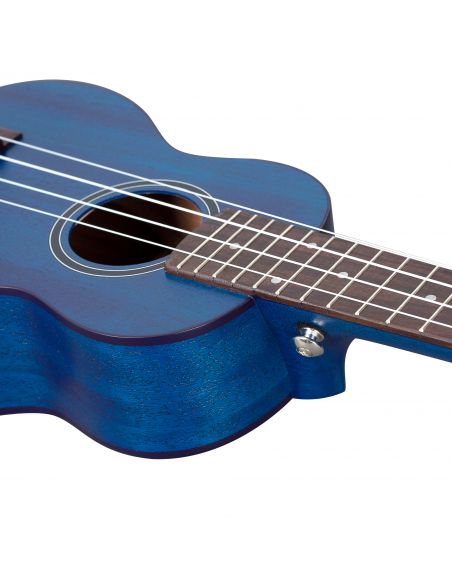 Soprano ukulele Cascha Mahogany blue HH 2266