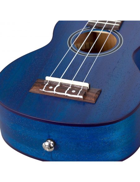 Soprano ukulele Cascha Mahogany blue HH 2266