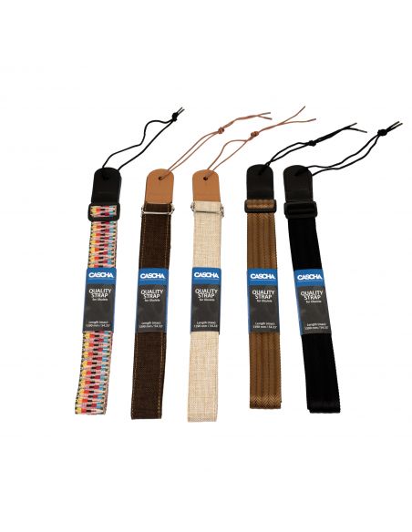 Ukulele strap Cascha Nylon - Brown HH 2203