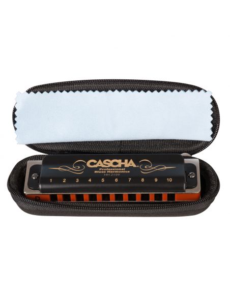 Harmonica in D Cascha Professional Blues Diatonic HH 2159