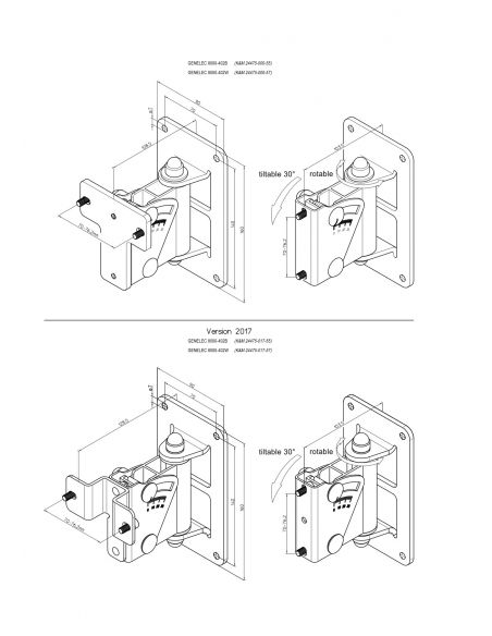 Wall mount for Genelec 8000 K&M 24475-017-57