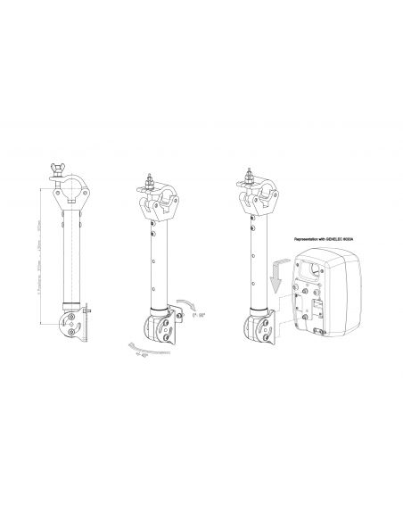 Genelec kolonėlių laikiklis santvaroms K&M 24499-021-55