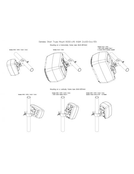 Short truss mount for Genelec speakers K&M 24493-021-55