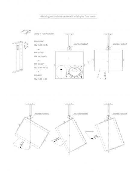 Pakabinimo sistema Top-bottom Genelec S360 kolonėlei K&M 24468-000-56