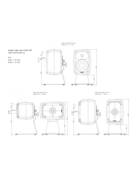 Table stand L-shape for Genelec speakers K&M 23276-000-66