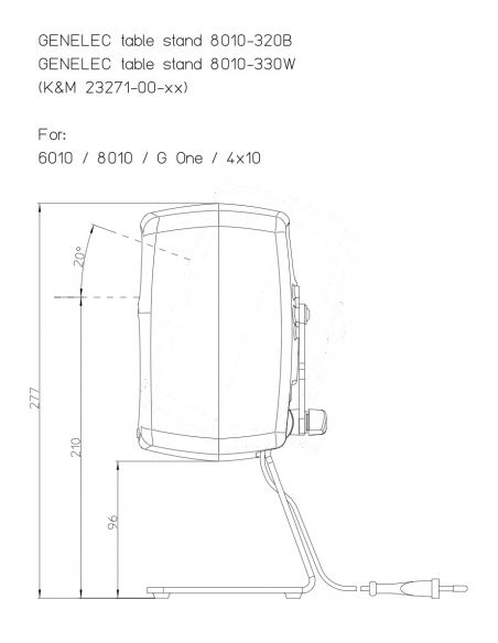 L formos stalinis stovas Genelec kolonėlėms K&M 23271-000-66