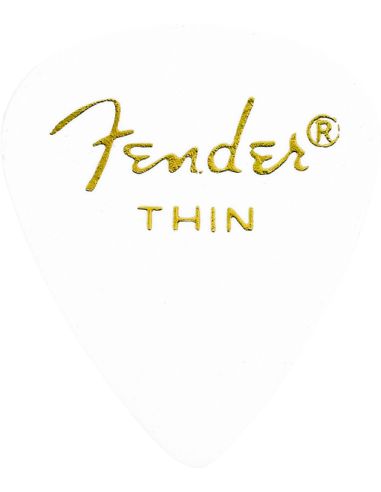 Pick Fender White 351 Thin 0.46mm