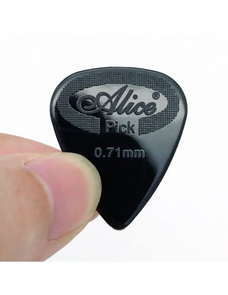 Guitar pick 0,71 mm Alice black