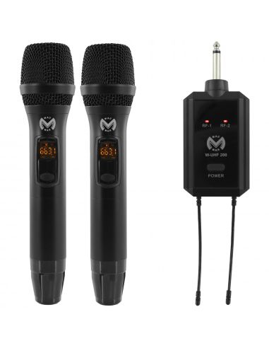 2 Wireless Microphones Mac Mah W-UHF 200M